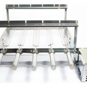 CHURRASQUEIRA GIRATÓRIA INOX 5 ESPETOS LADO DIREITO CURTO