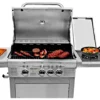 CHURRASQUEIRA INOX A GÁS 4 QUEIMADORES AHC04 MIMO STYLE + KIT CHURRASCO TRAMONTINA 10 PEÇAS INOX CABO MADEIRA - Imagem 5