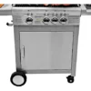 CHURRASQUEIRA INOX A GÁS 4 QUEIMADORES AHC04 MIMO STYLE + KIT CHURRASCO TRAMONTINA 10 PEÇAS INOX CABO MADEIRA - Imagem 6